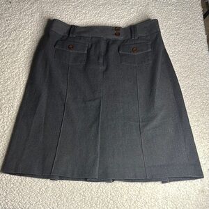 LOFT Gray Mini Skirt with Front Pockets